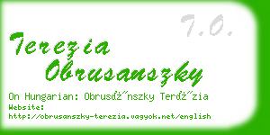 terezia obrusanszky business card